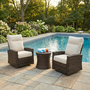 Arcadia 3 Piece Recliner Group - Dark Brown - The Great Escape