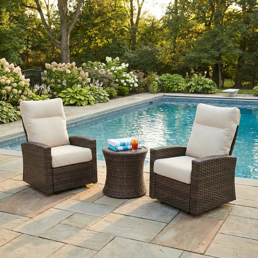 Arcadia 3 Piece Recliner Group - Dark Brown - The Great Escape