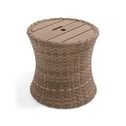 23" Round Umbrella End Table Driftwood - The Great Escape