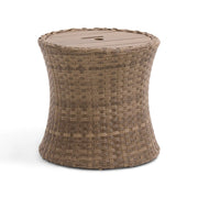 23" Round Umbrella End Table Driftwood - The Great Escape