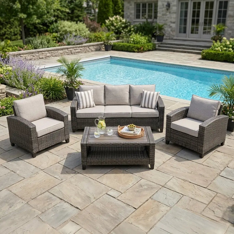 Brookside 4 Piece Sofa Group - The Great Escape