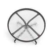 Davenport 20 Inch Round Aluminum Glass Dining Table - The Great Escape