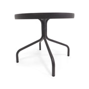 Davenport 20 Inch Round Aluminum Glass Dining Table - The Great Escape