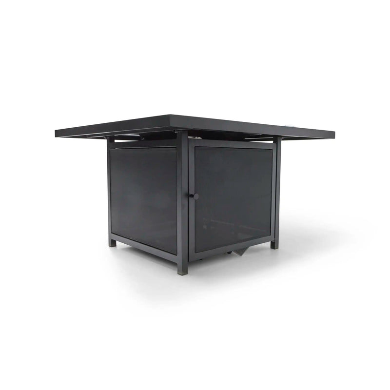 42 Inch Square Slat Firepit With Lid - The Great Escape