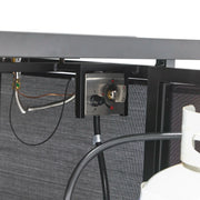 42 Inch Square Slat Firepit With Lid - The Great Escape