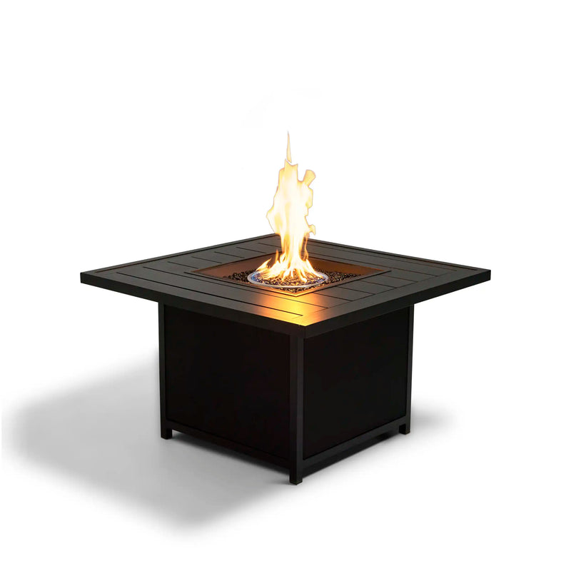 42 Inch Square Slat Firepit With Lid - The Great Escape