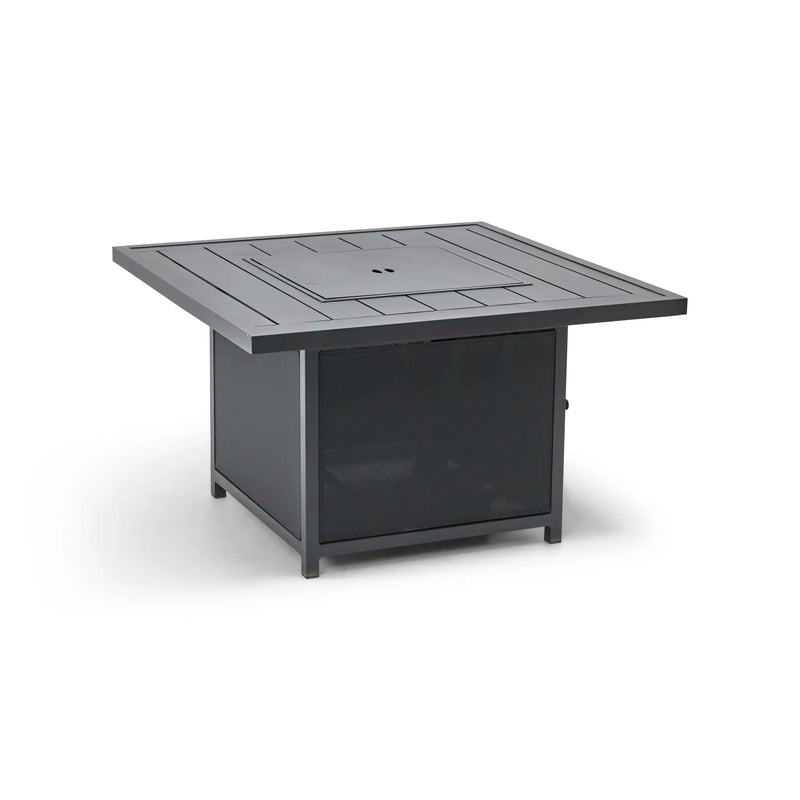 42 Inch Square Slat Firepit With Lid - The Great Escape