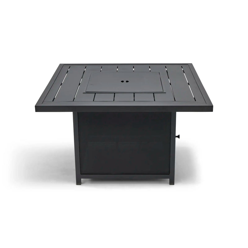 42 Inch Square Slat Firepit With Lid - The Great Escape