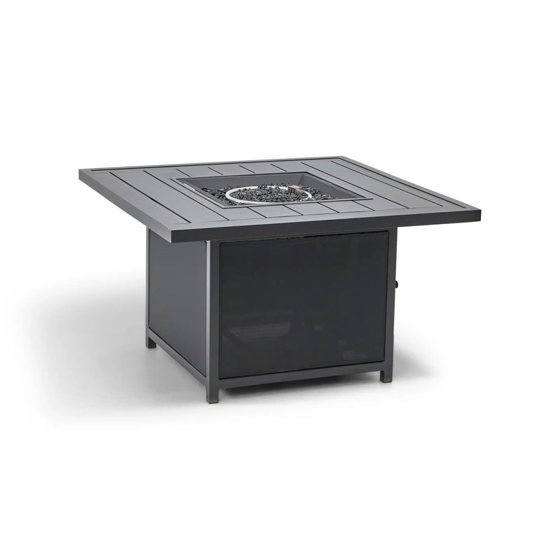 42 Inch Square Slat Firepit With Lid - The Great Escape
