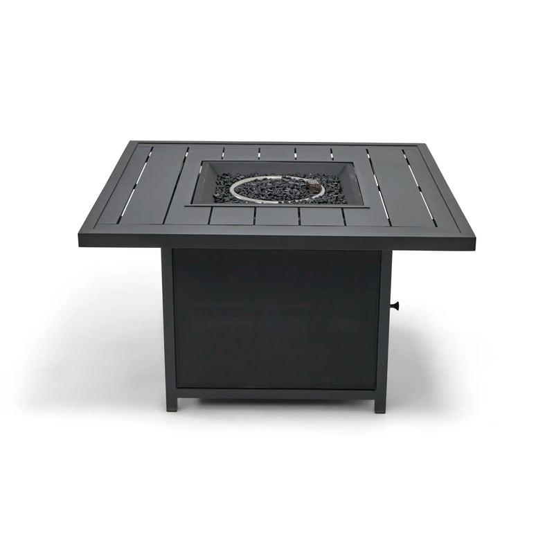 42 Inch Square Slat Firepit With Lid - The Great Escape