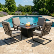 Wade 5 Piece Firepit Chat Group - The Great Escape