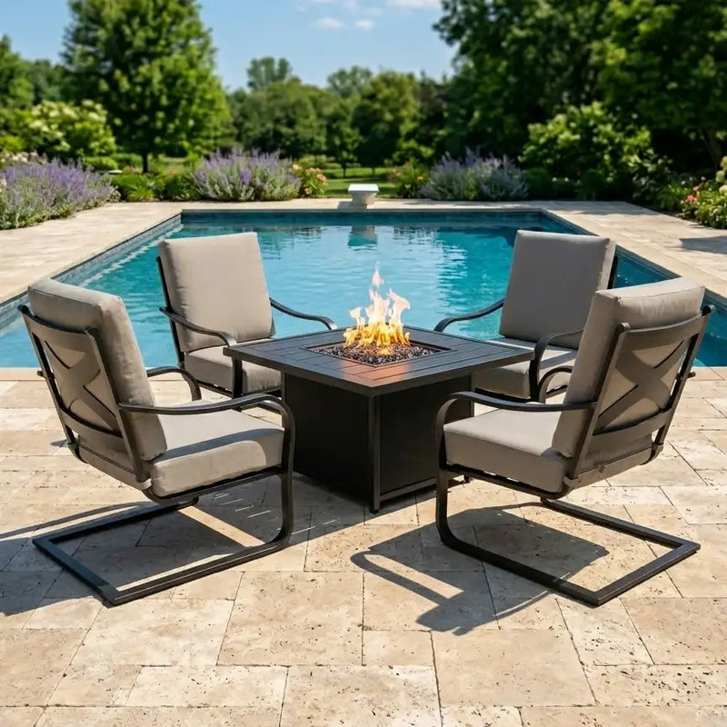 Wade 5 Piece Firepit Chat Group - The Great Escape