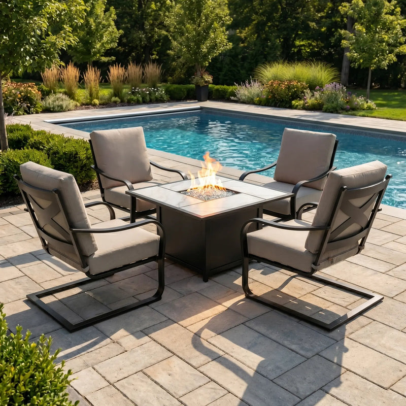 Wade 5 Piece Firepit Chat Group - The Great Escape