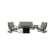 Wade 5 Piece Sofa Firepit Chat Group - The Great Escape