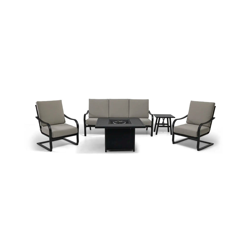 Wade 5 Piece Sofa Firepit Chat Group - The Great Escape