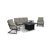 Wade 5 Piece Sofa Firepit Chat Group - The Great Escape