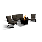 Wade 5 Piece Sofa Firepit Chat Group - The Great Escape
