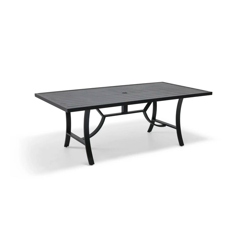 42x80 Inch Rectangle Aluminum Slat Dining Table - The Great Escape