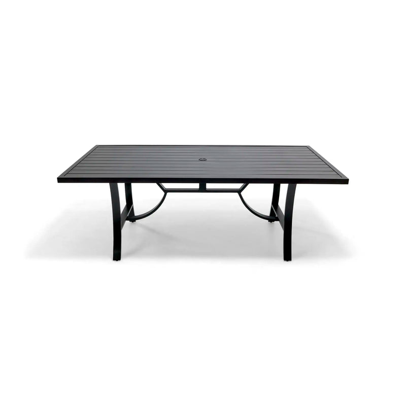 42x80 Inch Rectangle Aluminum Slat Dining Table - The Great Escape