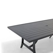 42x80 Inch Rectangle Aluminum Slat Dining Table - The Great Escape