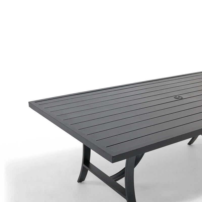 42x80 Inch Rectangle Aluminum Slat Dining Table - The Great Escape