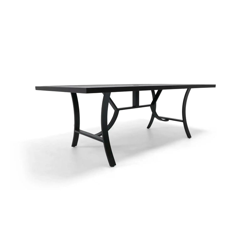42x80 Inch Rectangle Aluminum Slat Dining Table - The Great Escape