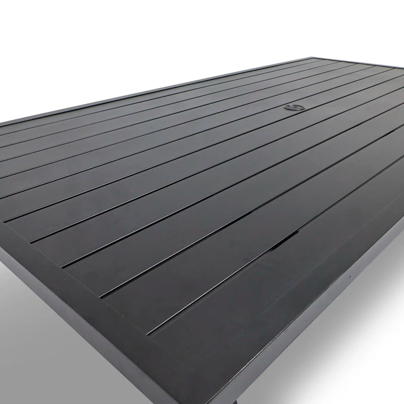 42x80 Inch Rectangle Aluminum Slat Dining Table - The Great Escape
