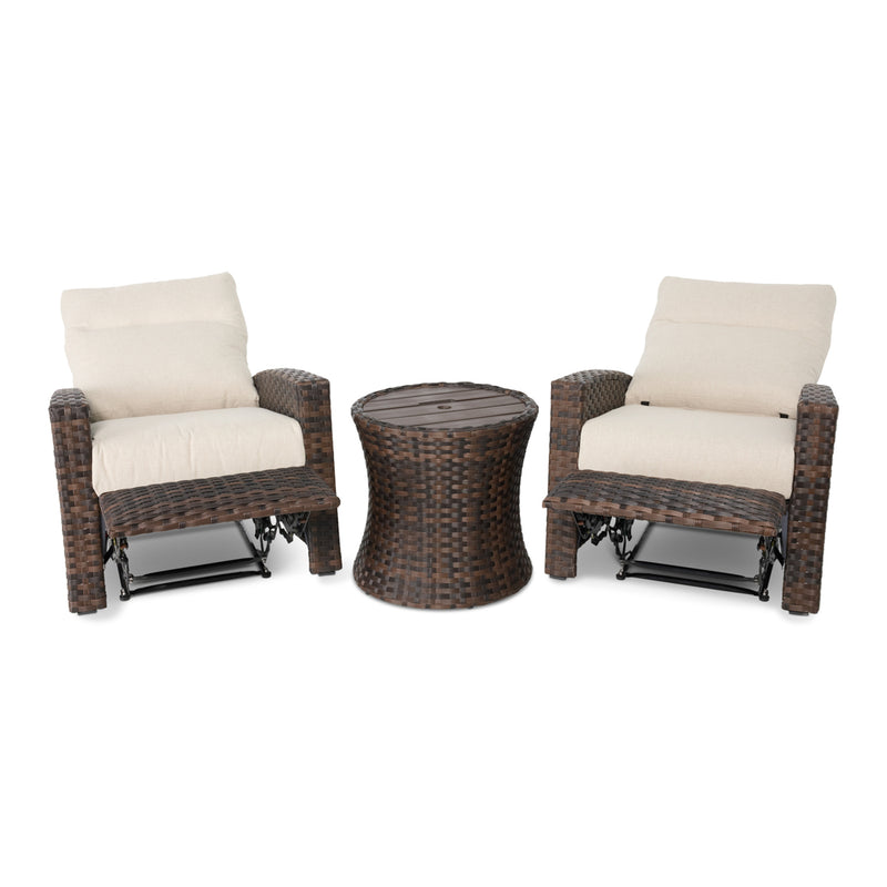 Arcadia 3 Piece Recliner Group Dark Brown - The Great Escape