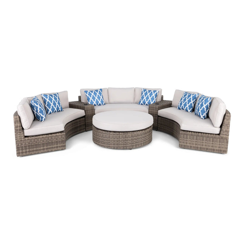 Cayden 6 Piece Curved Sectional Group - The Great Escape