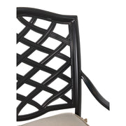 Hanley Cast Dining Arm Chair W/ Flax Cushion - The Great Escape