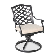 Hanley Cast Swivel Rocker W/ Flax Cushion - The Great Escape
