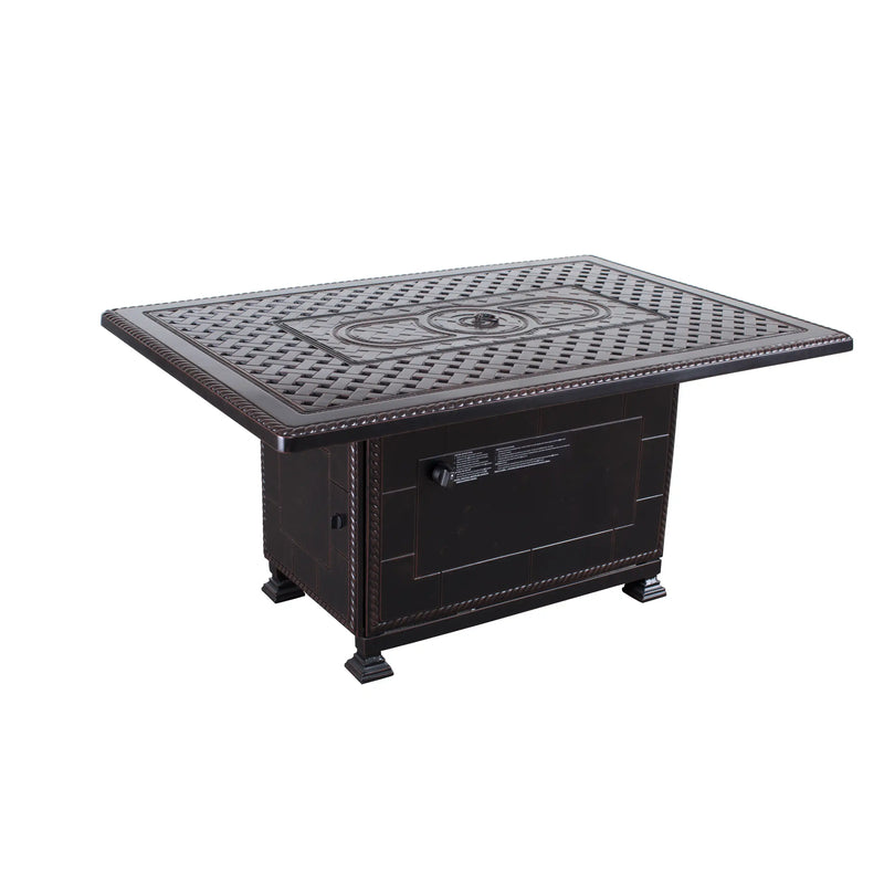 38" X 56" Grand Terrace Fire Table W/ Lid - The Great Escape