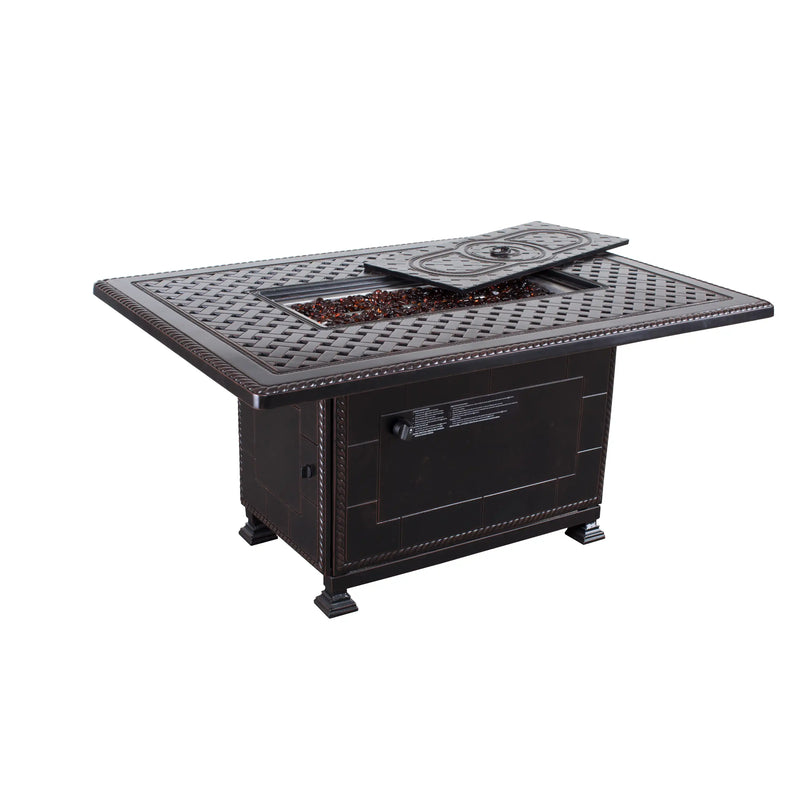 38" X 56" Grand Terrace Fire Table W/ Lid - The Great Escape