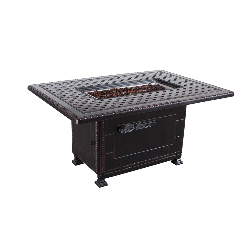 38" X 56" Grand Terrace Fire Table W/ Lid - The Great Escape