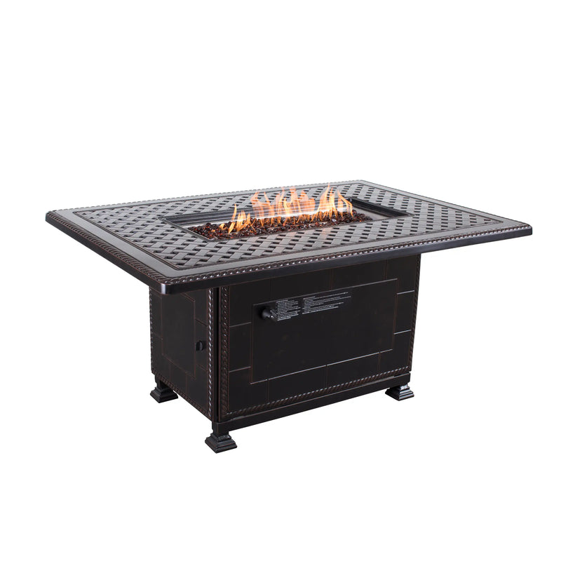 38" X 56" Grand Terrace Fire Table W/ Lid - The Great Escape