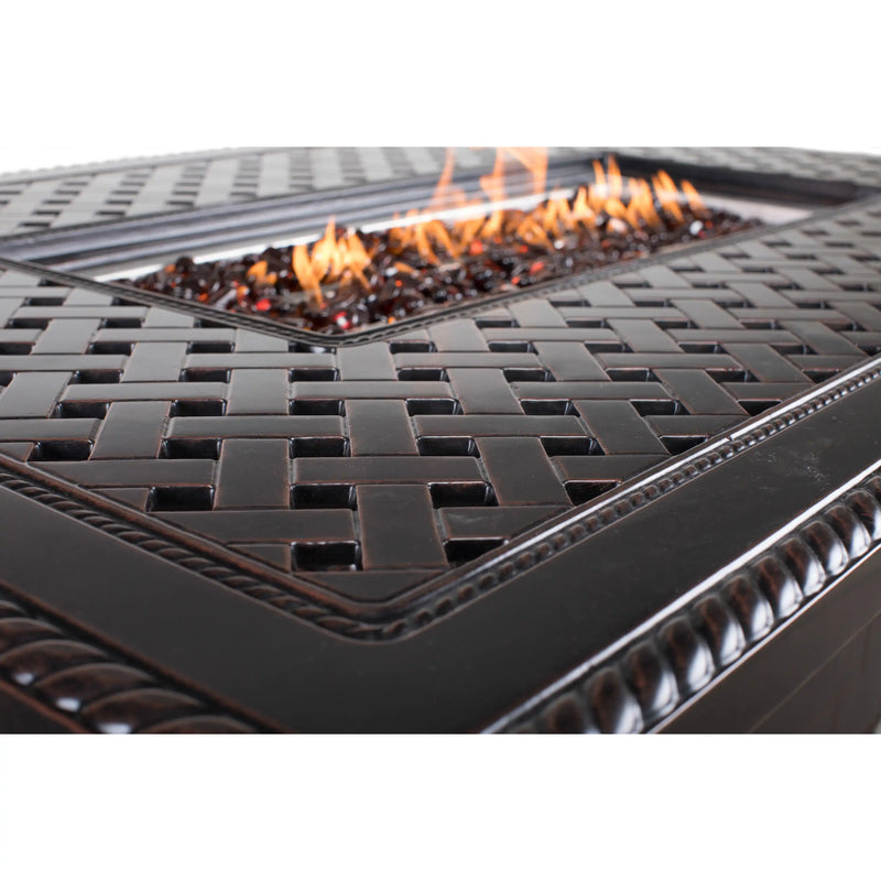 38" X 56" Grand Terrace Fire Table W/ Lid - The Great Escape