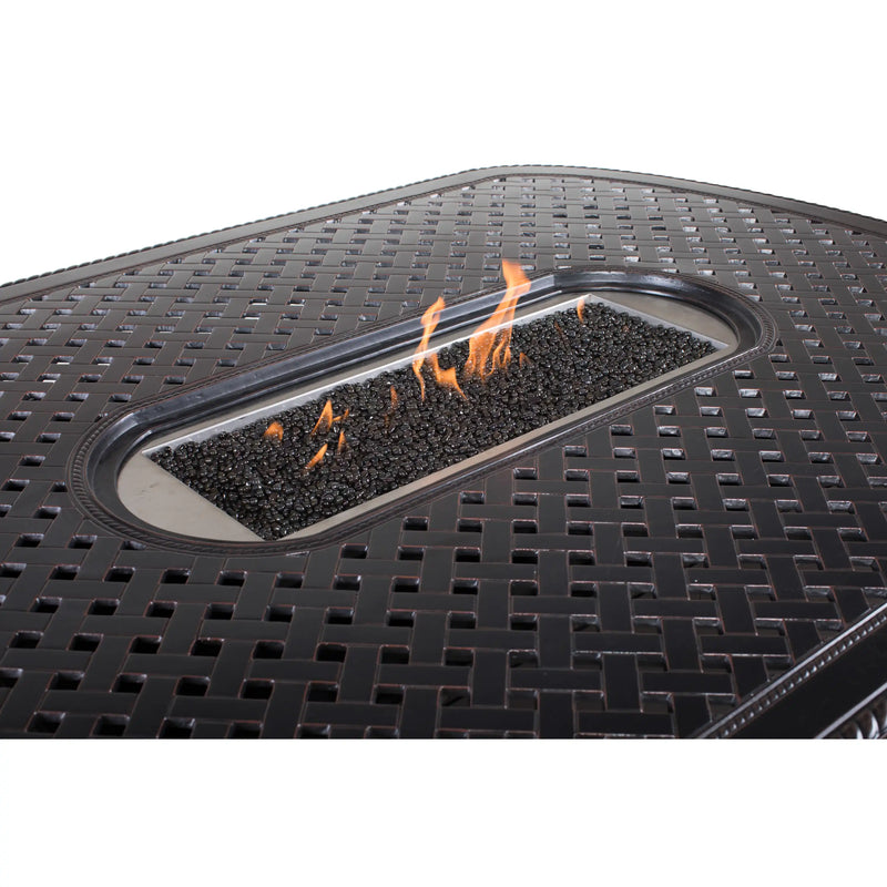 52"x72" Grand Terrace Counter Height Fire Table - The Great Escape