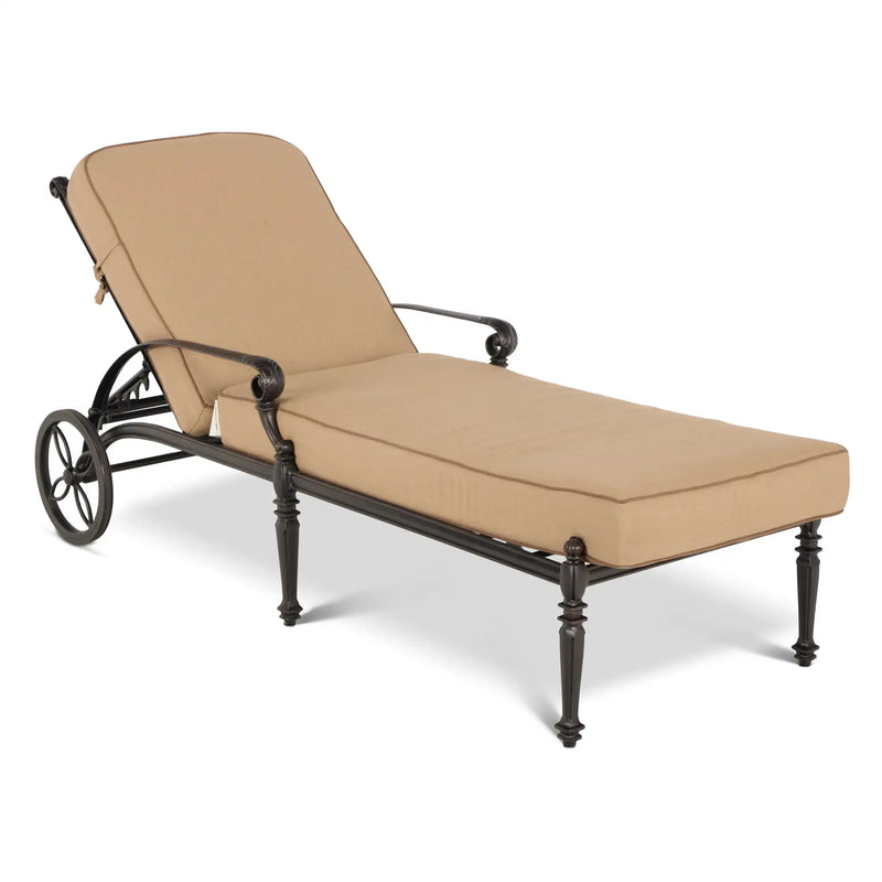 Grand Terrace Cast Chaise W/ Cushion - The Great Escape