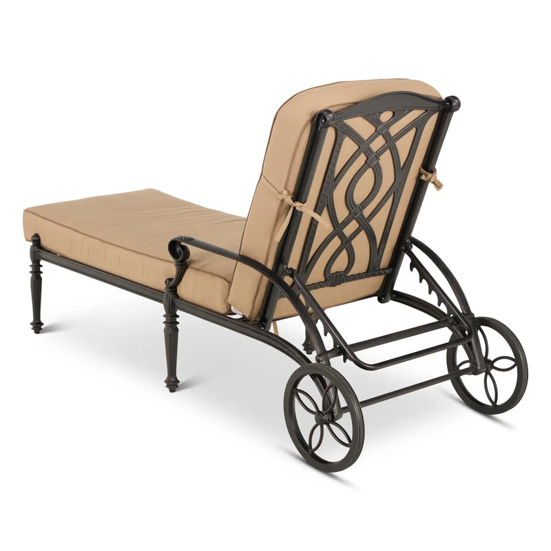 Grand Terrace Cast Chaise W/ Cushion - The Great Escape