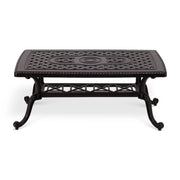 Grand Terrace 21x42 Inch Rectangle Cast Coffee Table - The Great Escape