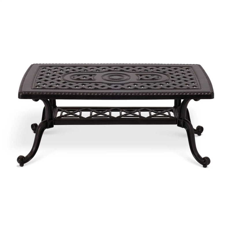 Grand Terrace 21x42 Inch Rectangle Cast Coffee Table - The Great Escape
