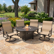 Grand Terrace 5 Piece Firepit Chat Group - The Great Escape