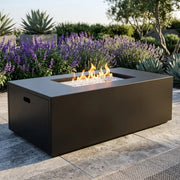 25"x48" MOD Black Fire Table W/ Lid - The Great Escape