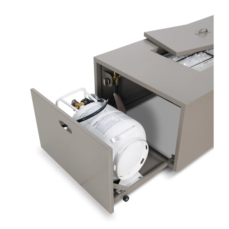 25"x48" MOD Faux Concrete Fire Table W/ Lid - The Great Escape