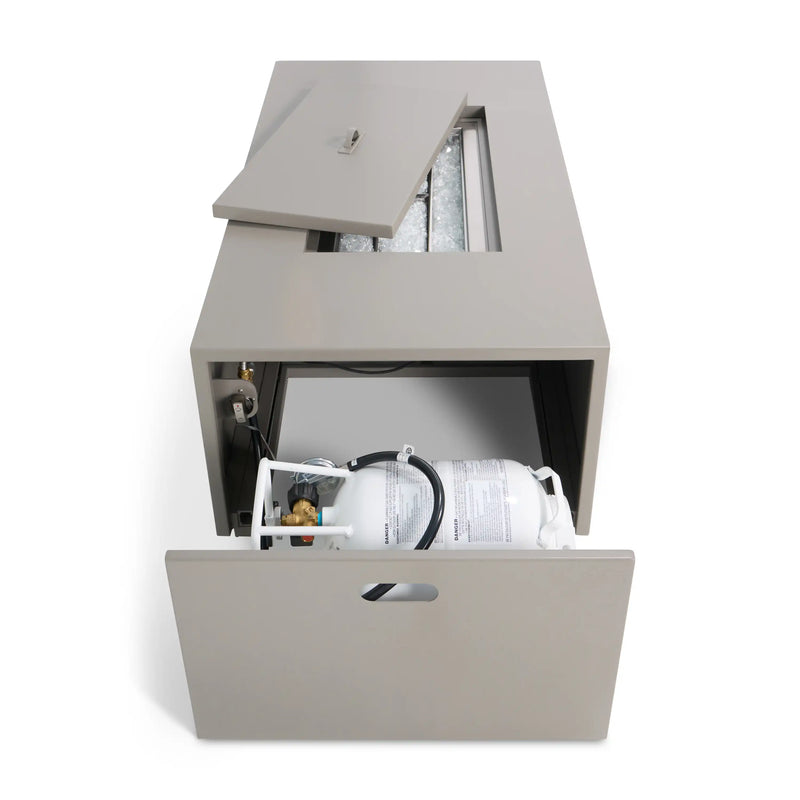 25"x48" MOD Faux Concrete Fire Table W/ Lid - The Great Escape