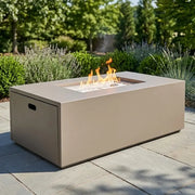 25"x48" MOD Faux Concrete Fire Table W/ Lid - The Great Escape