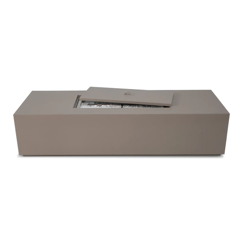 25"x72" MOD Faux Concrete Fire Table W/ Lid - The Great Escape