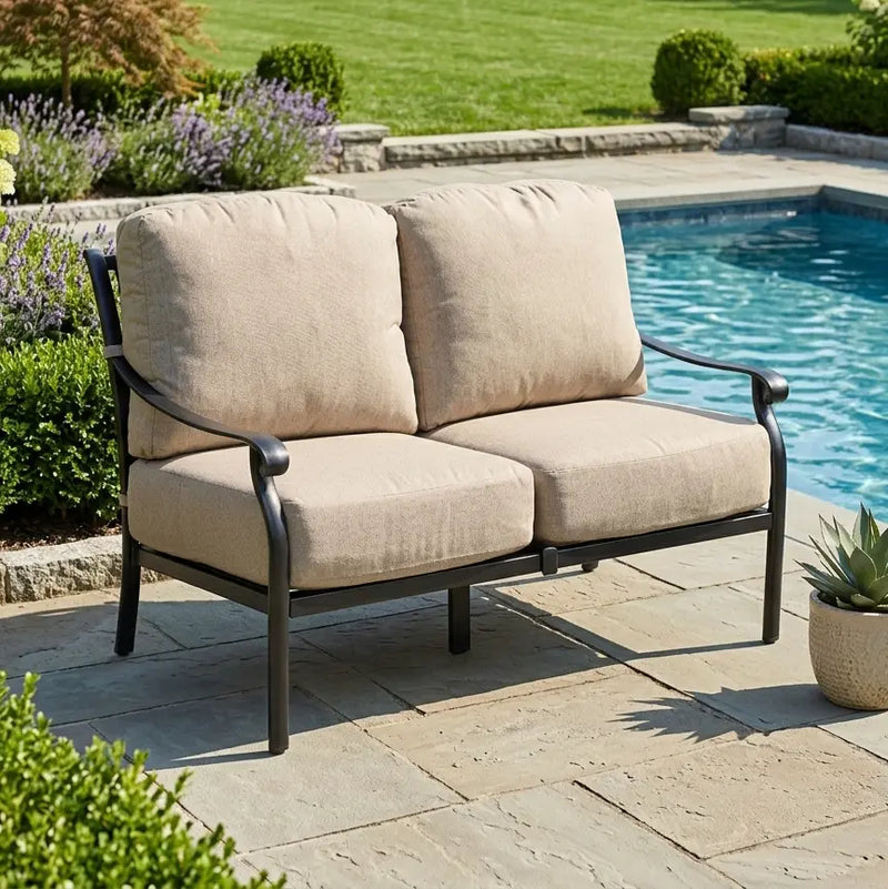 Lakeland Cushioned Loveseat Cast Shale - The Great Escape