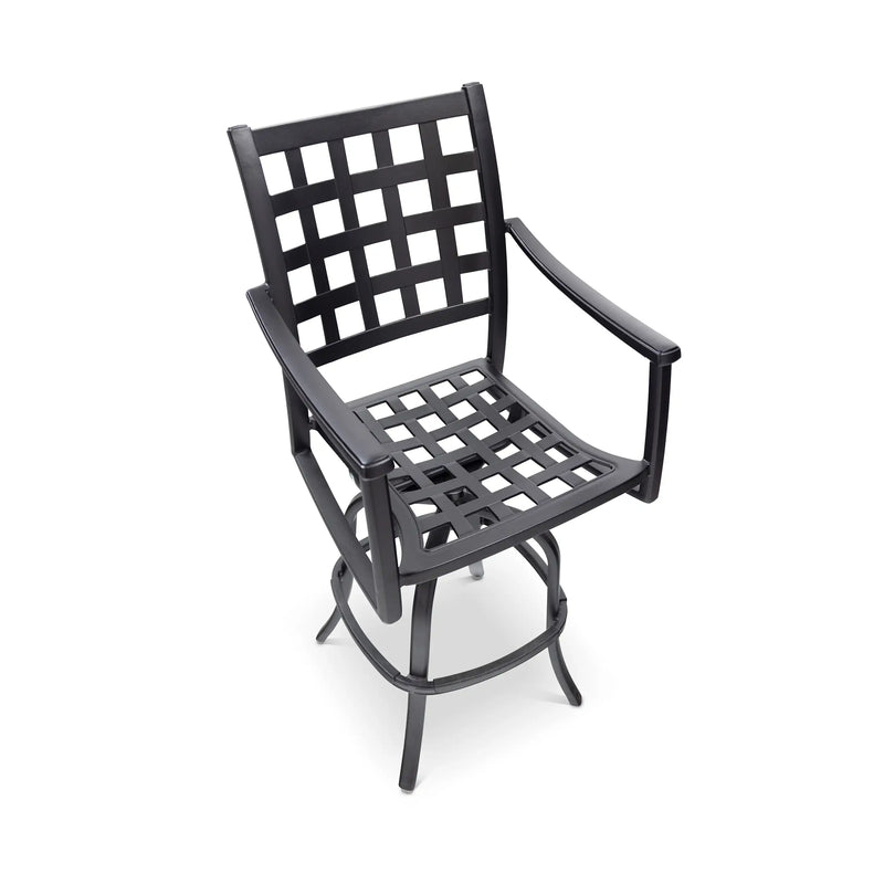 Stratford Black Swivel Barstool - The Great Escape