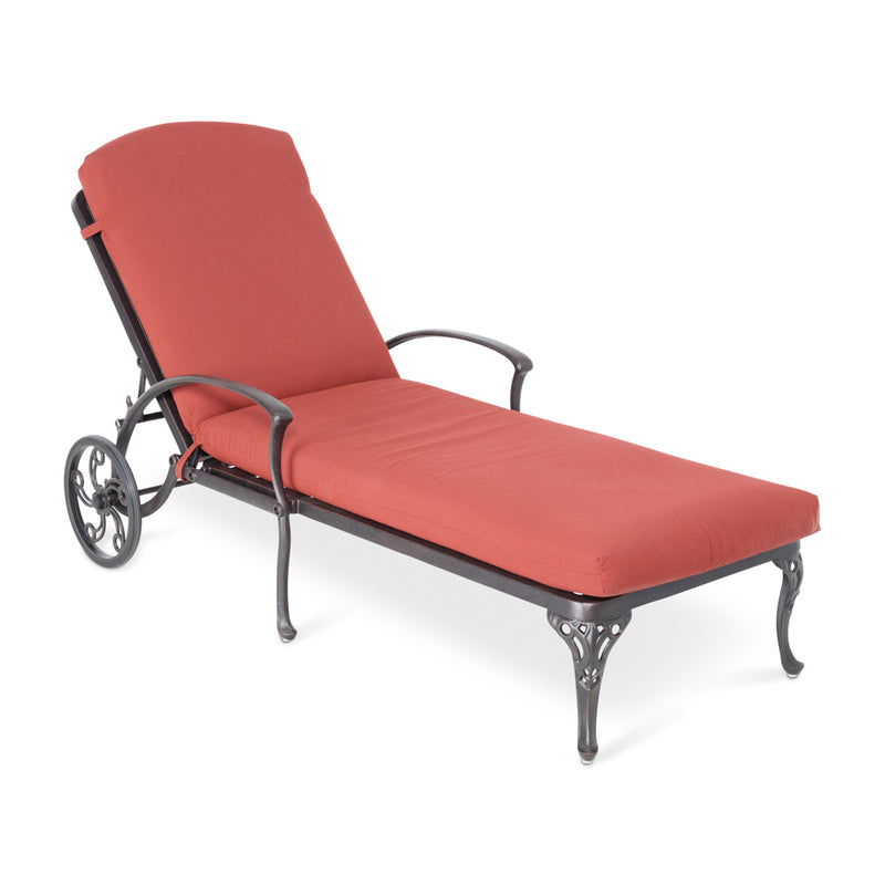 Tuscany Chaise Lounge W/ Cushion in Canvas Henna - The Great Escape